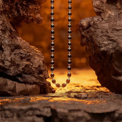 Silver Plated Karungali Mala - 100% Natural Ebony Wood