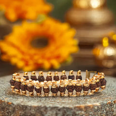 Rudraksha Bracelet Gold Plated